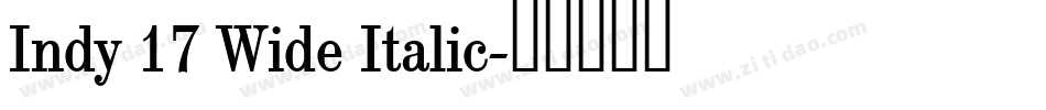 Indy 17 Wide Italic字体转换